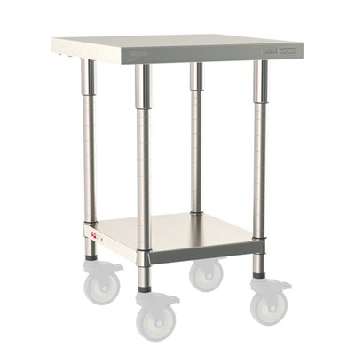 Stainless Steel Metro Tableworx Mobile Tables With Solid Bottom Shelf ...