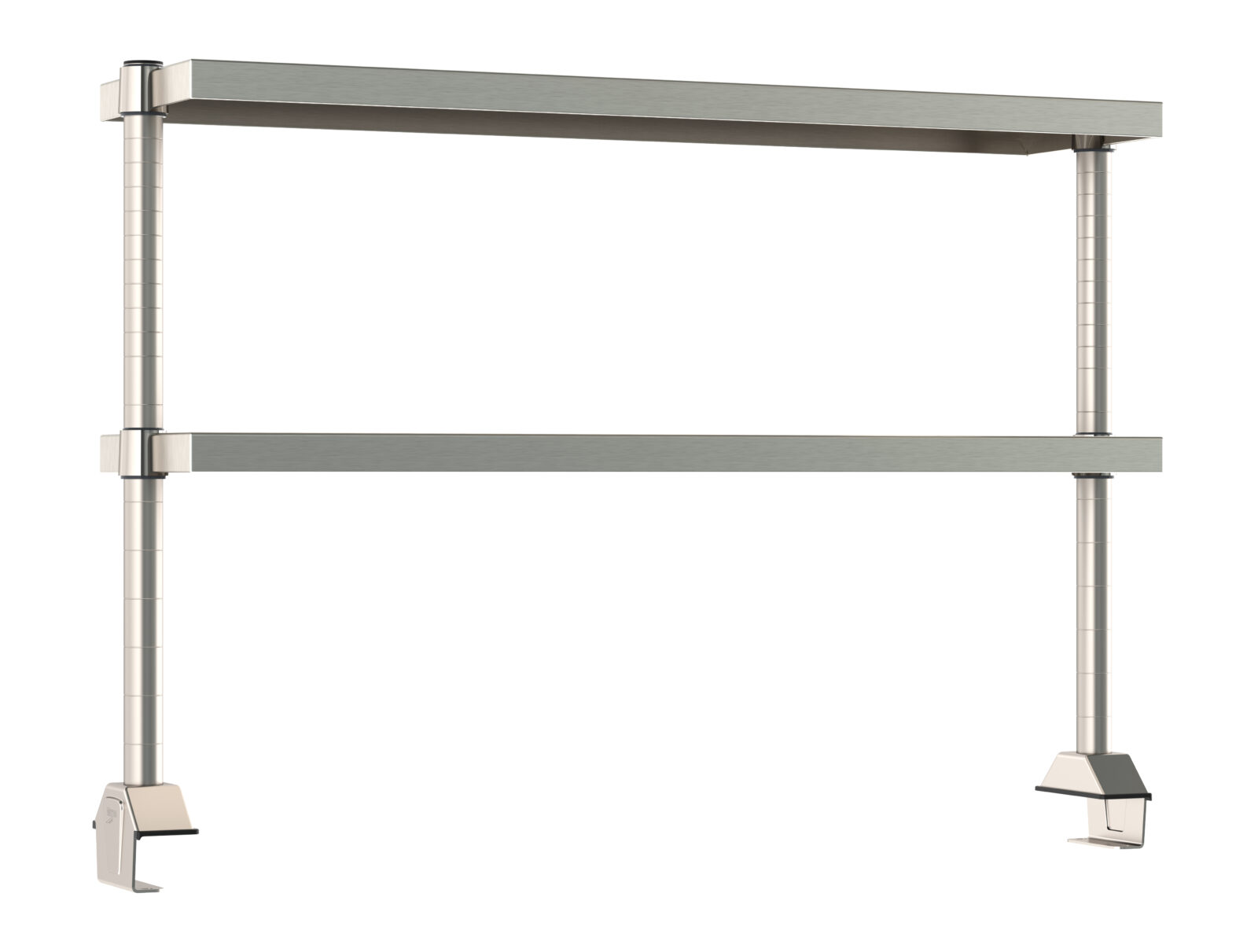 Metro Tableworx 2 Center Cantilever Stainless Steel Solid Shelf Risers