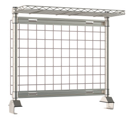 Metro Tableworx Smartwall Grid with Wire Stainless Steel Cantilever Shelf