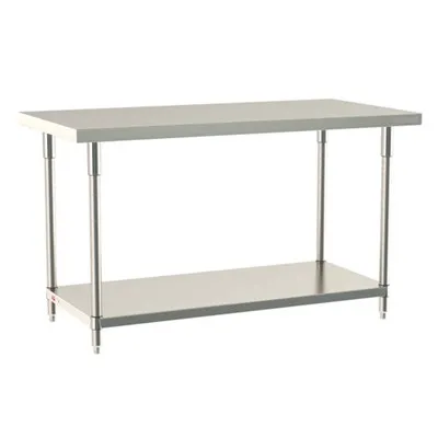 Stainless Steel Metro Tableworx Stationary Tables with Solid Bottom Shelf (Type 304 Stainless Steel)