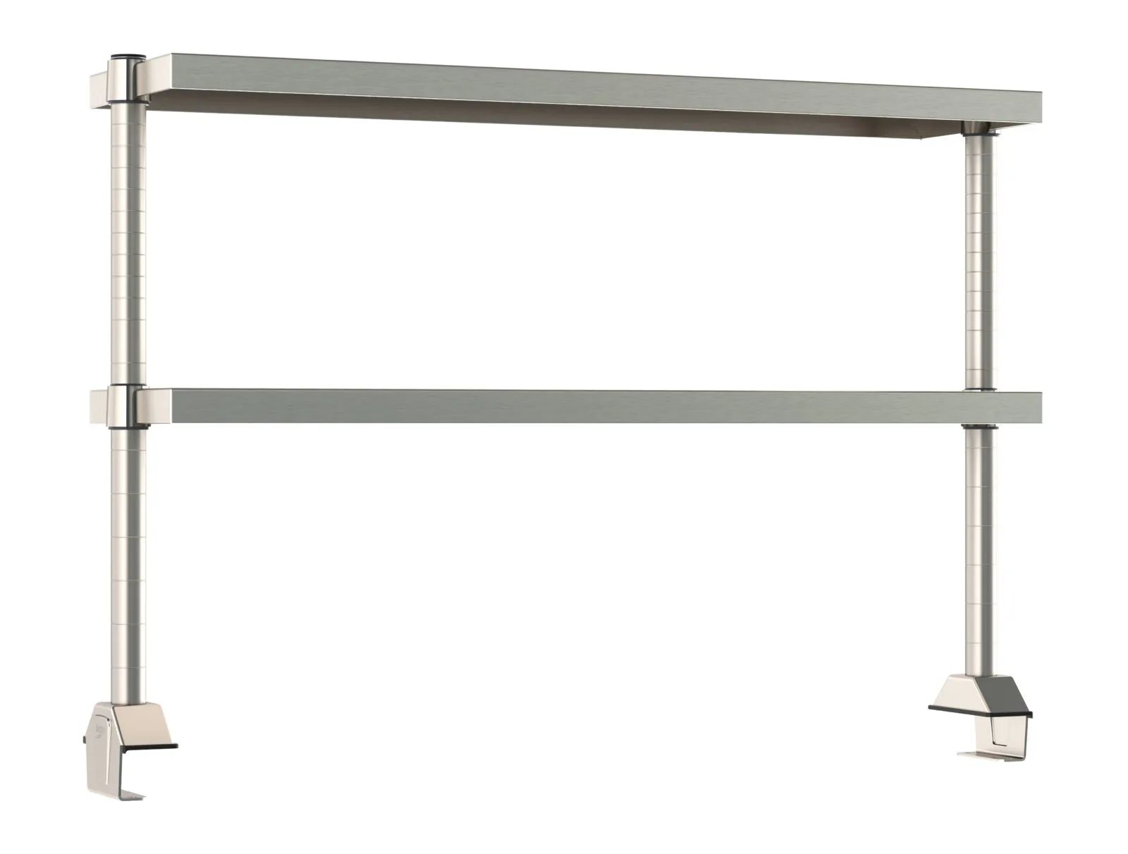 Stainless Steel Metro Tableworx 2 Center Cantilever Stainless Steel Solid Shelf Risers