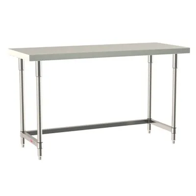 Stainless Steel Metro Tableworx Stationary Tables with Three Sided Frame (Type 316 Stainless Steel)